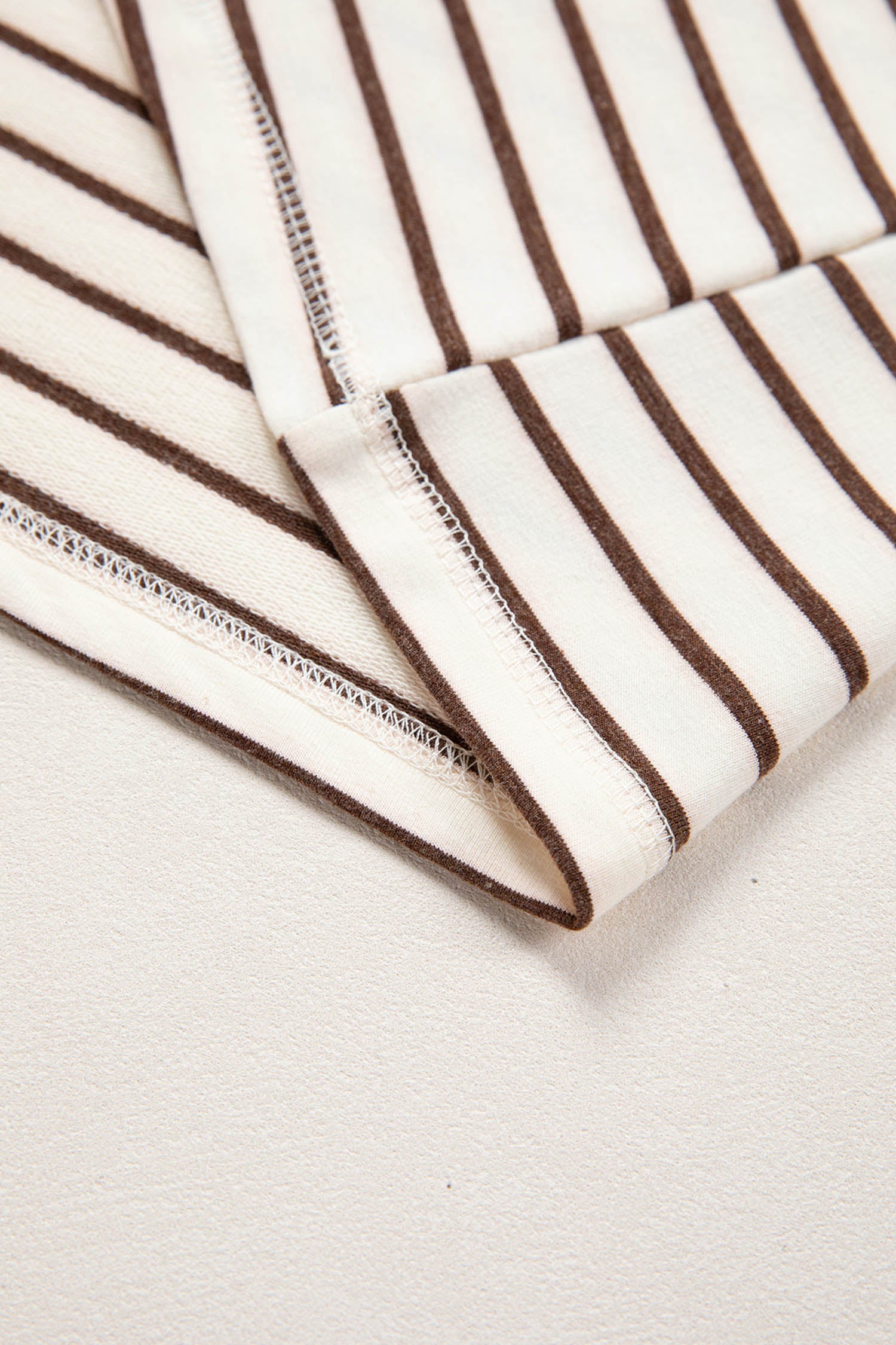 Brown Stripe Ribbed Tank Top