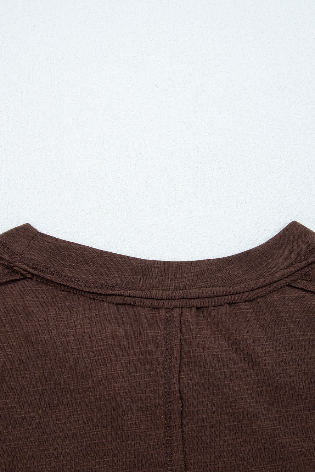 Dark Brown Lace Patchwork Long Sleeve Tee