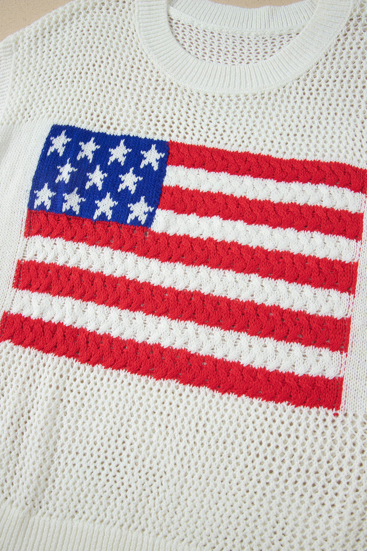 White Flag Graphic Sweater Top