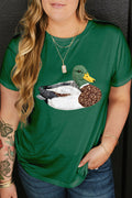 Dark Green Mallard Duck Plus Size Tee