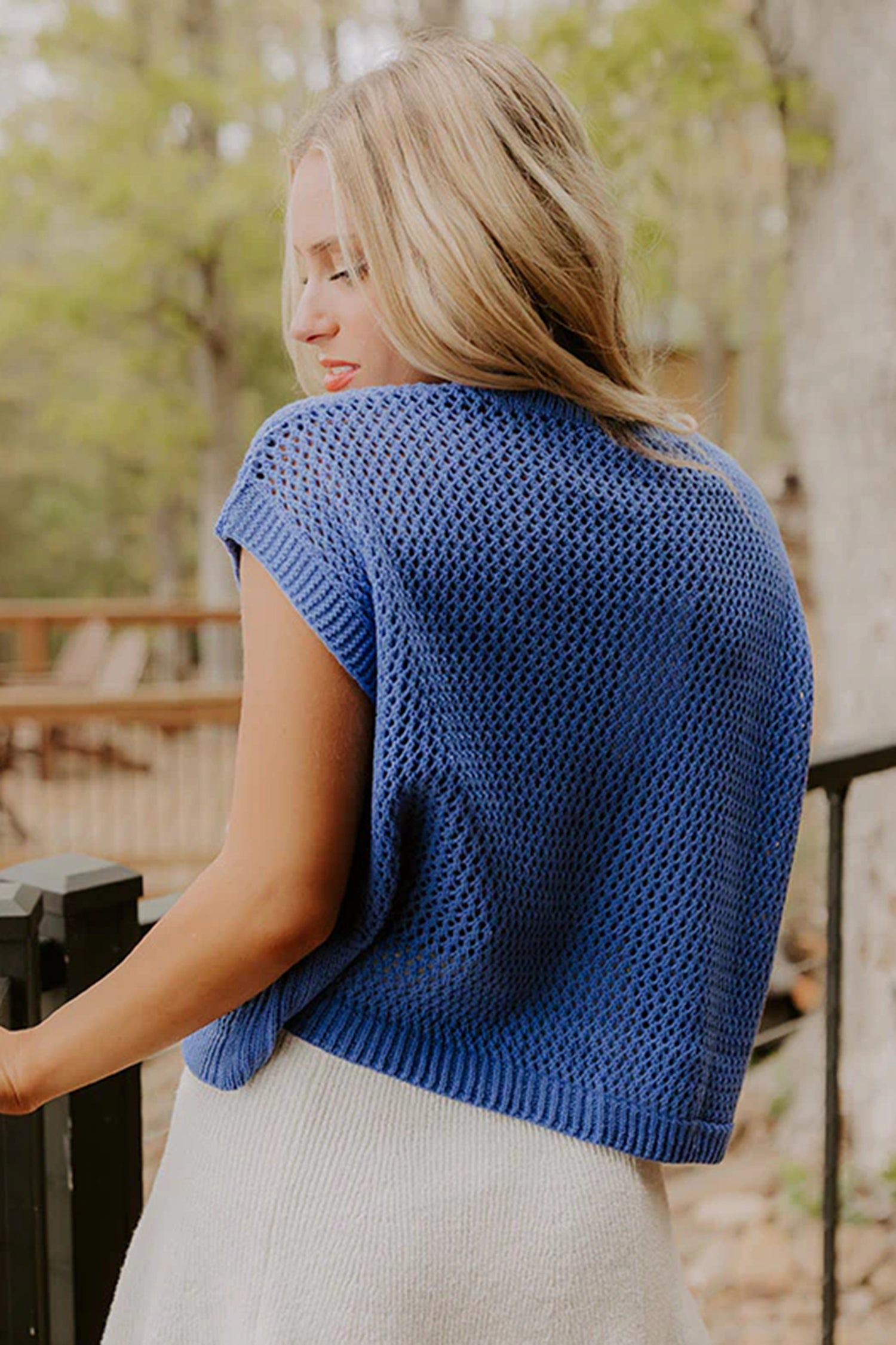 Sky Blue Flag Sweater Top