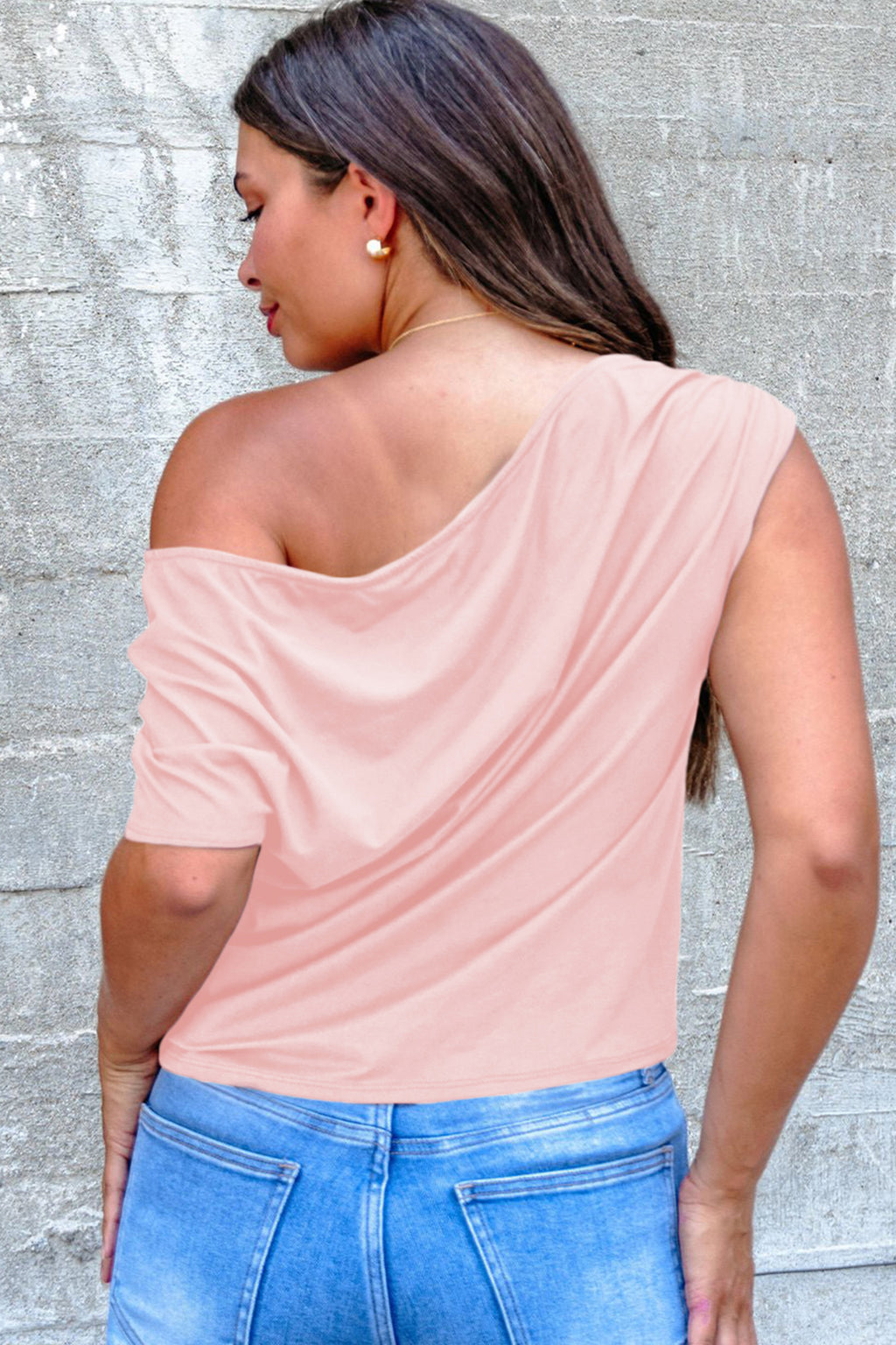 Pink Plus Size Asymmetric Blouse
