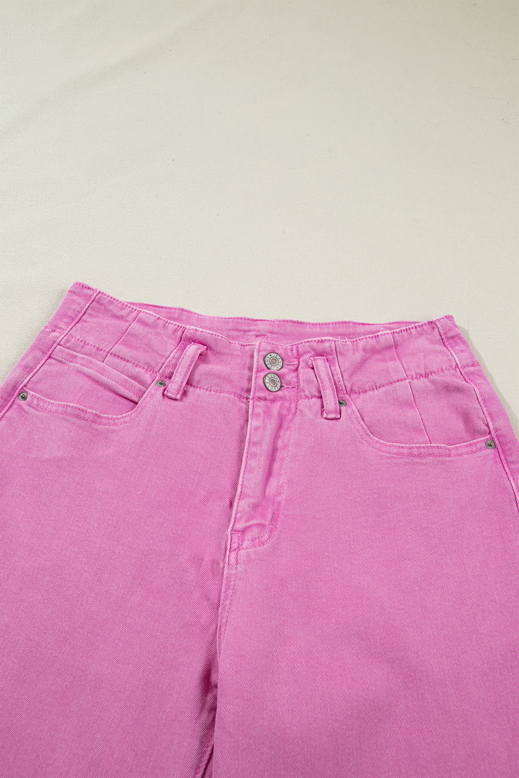 Pink High Waist Wide Leg Jeans