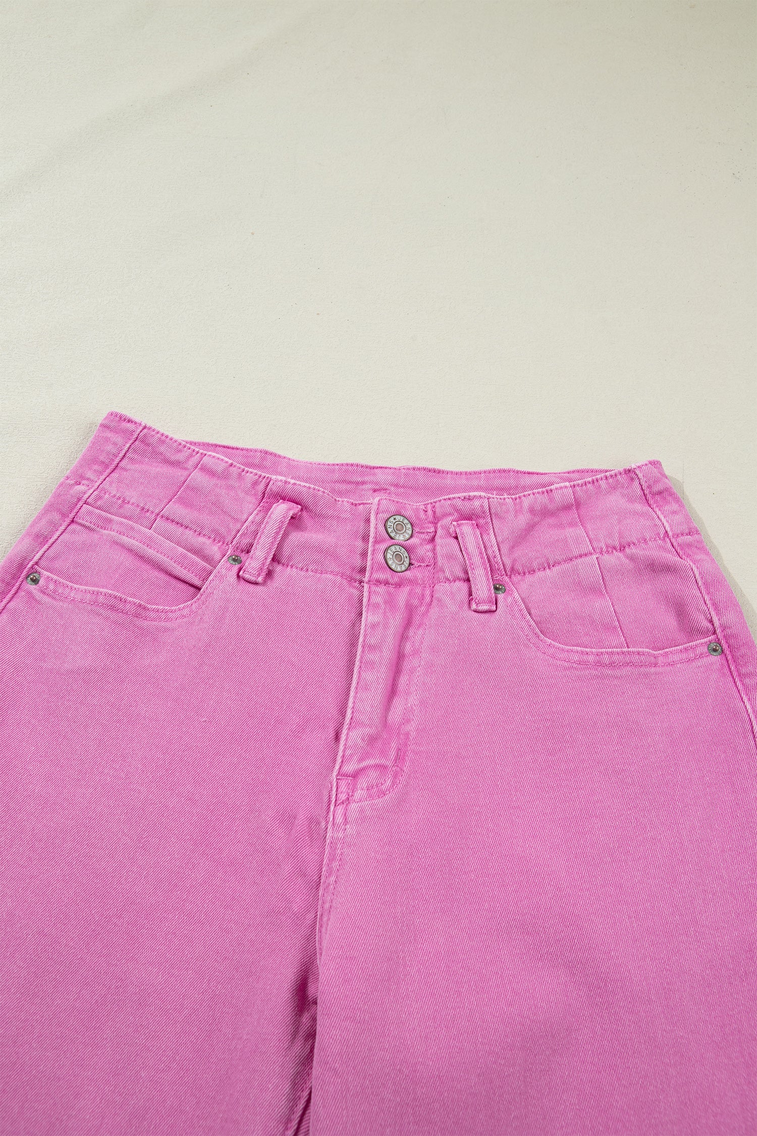 Pink High Waist Wide Leg Jeans