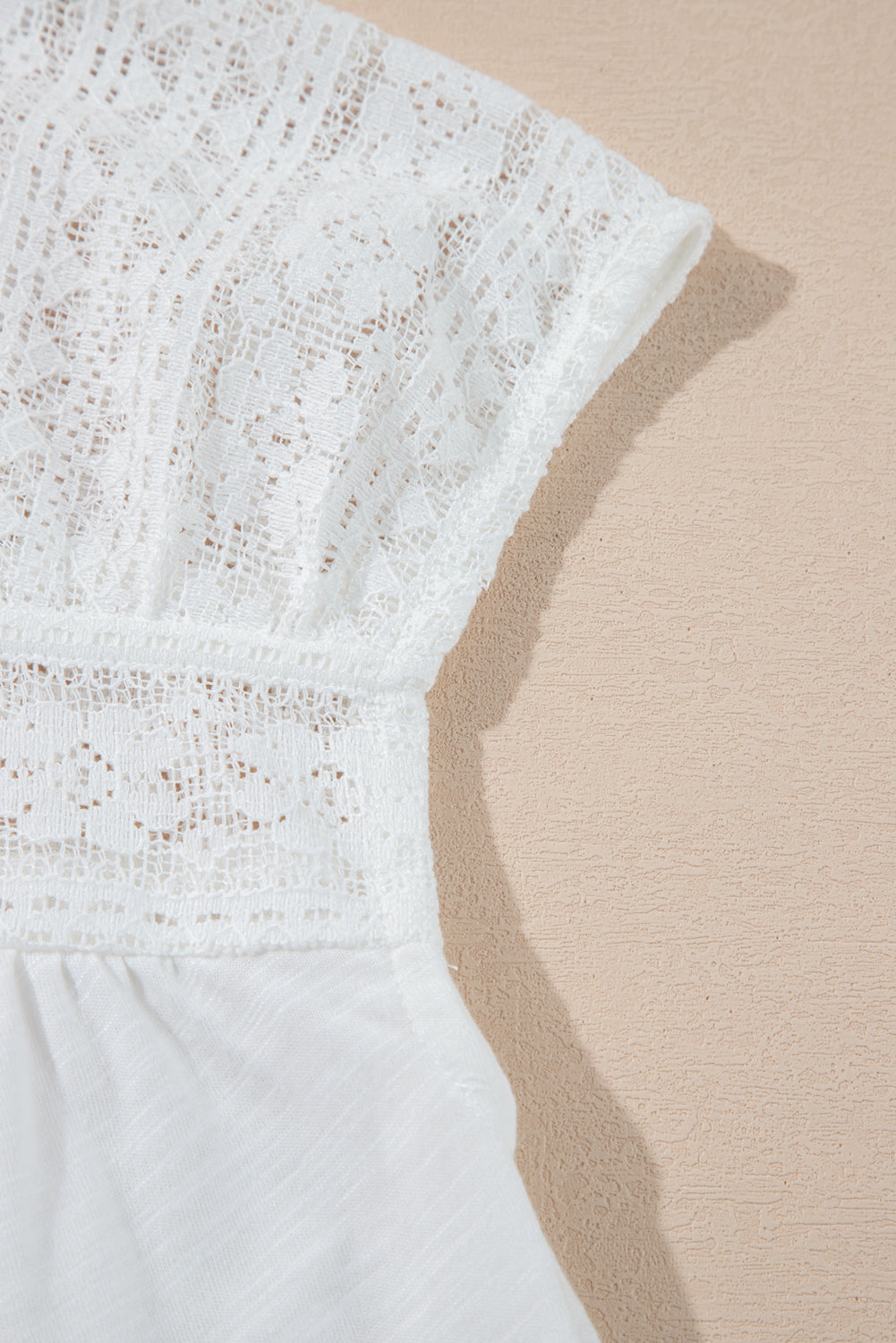 White Lace Patchwork Blouse