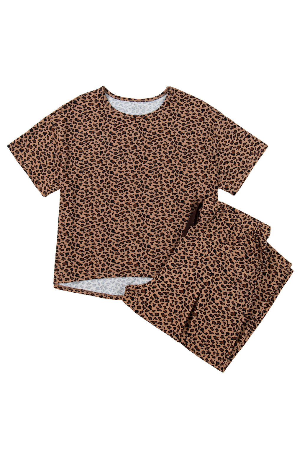 Brown Leopard Plus Size Set