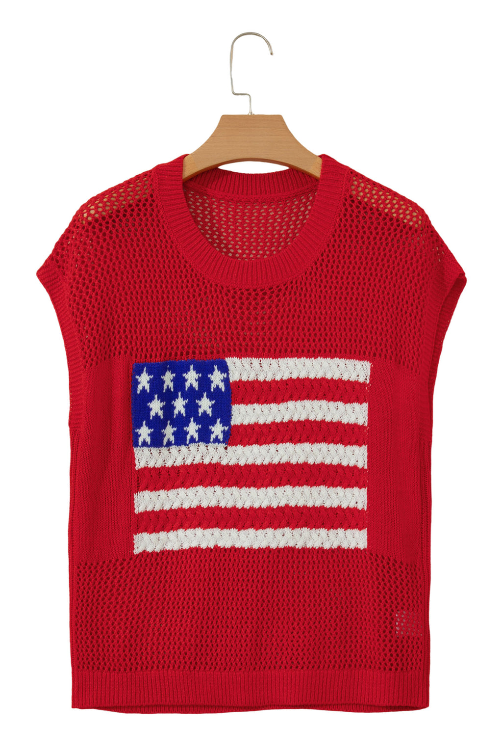 Red Flag Sweater Top