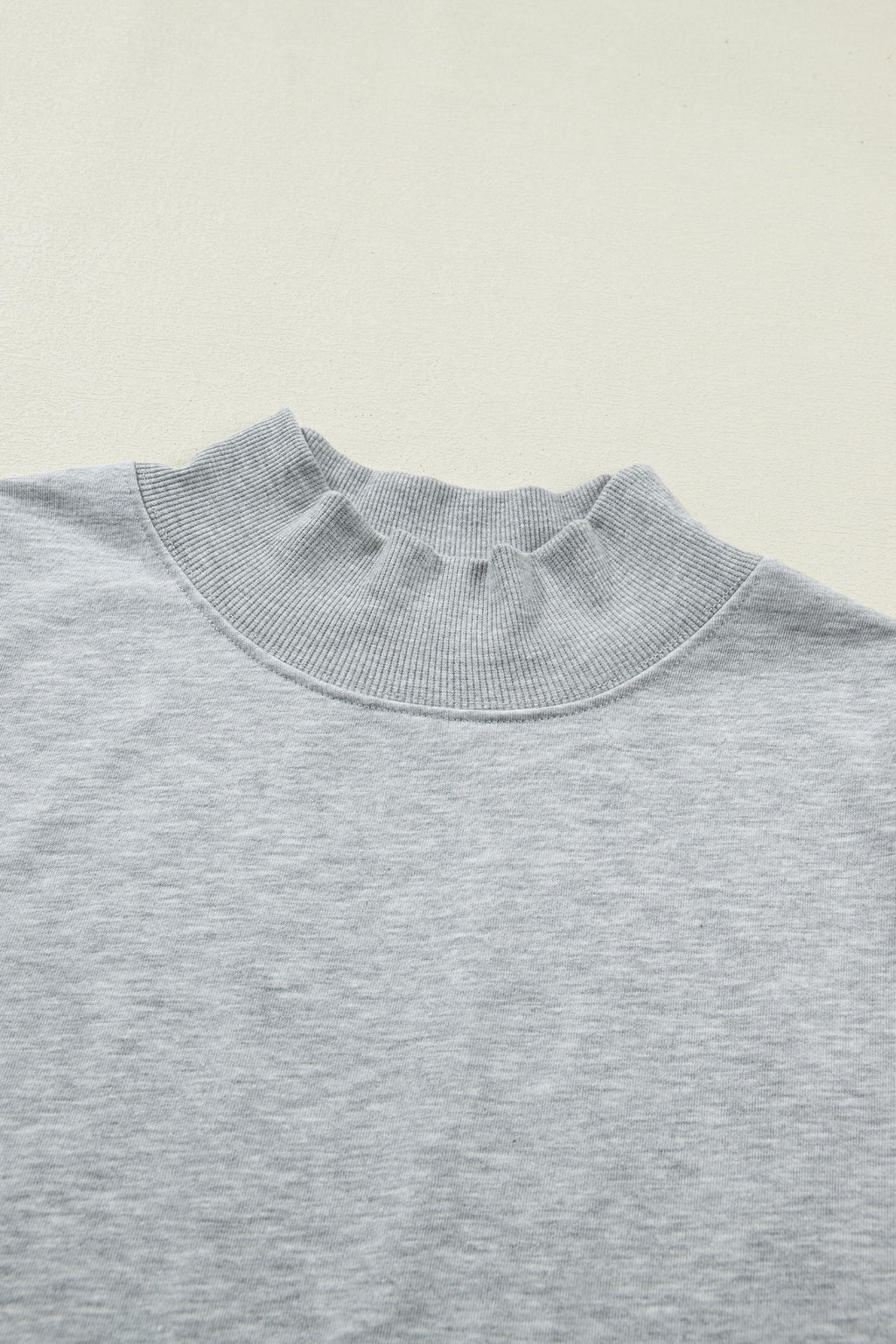 Light Grey High Neck Cap Sleeve Top