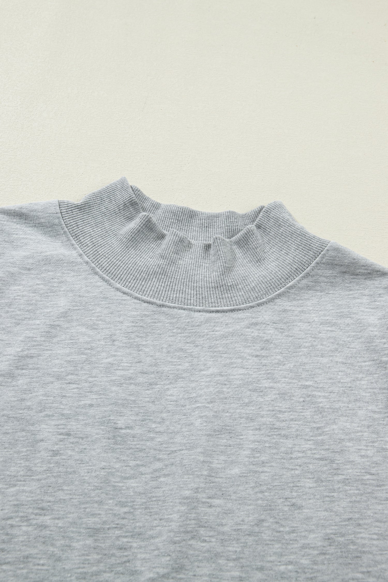 Light Grey High Neck Cap Sleeve Top