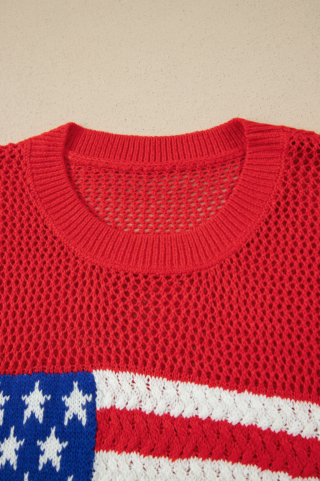 Red Flag Sweater Top