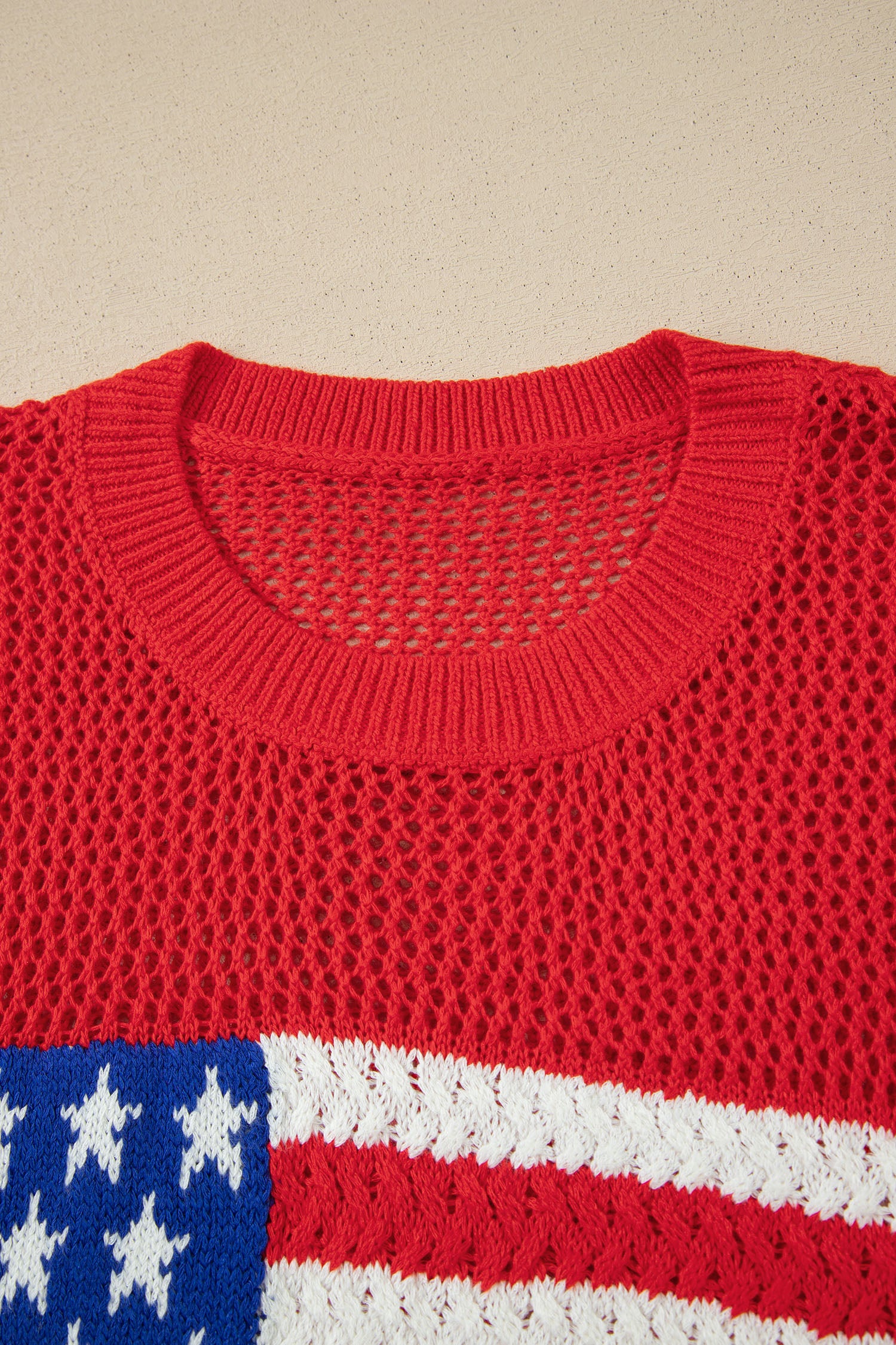 Red Flag Sweater Top