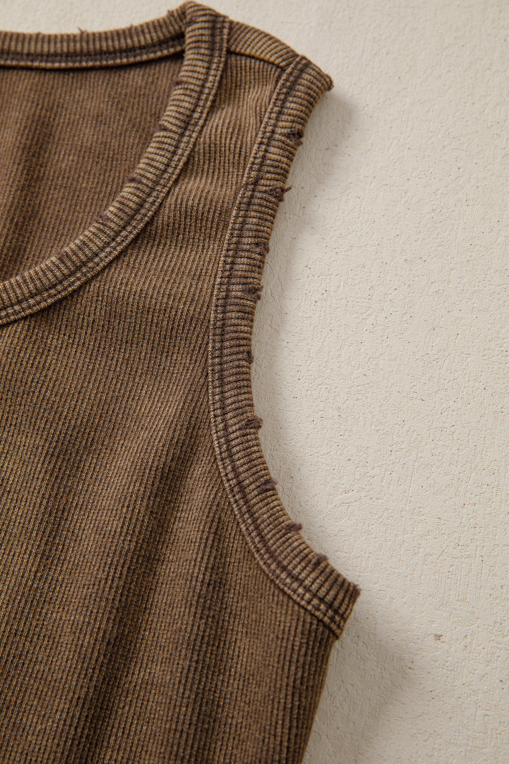 Coffee Mineral Wash Tank Top
