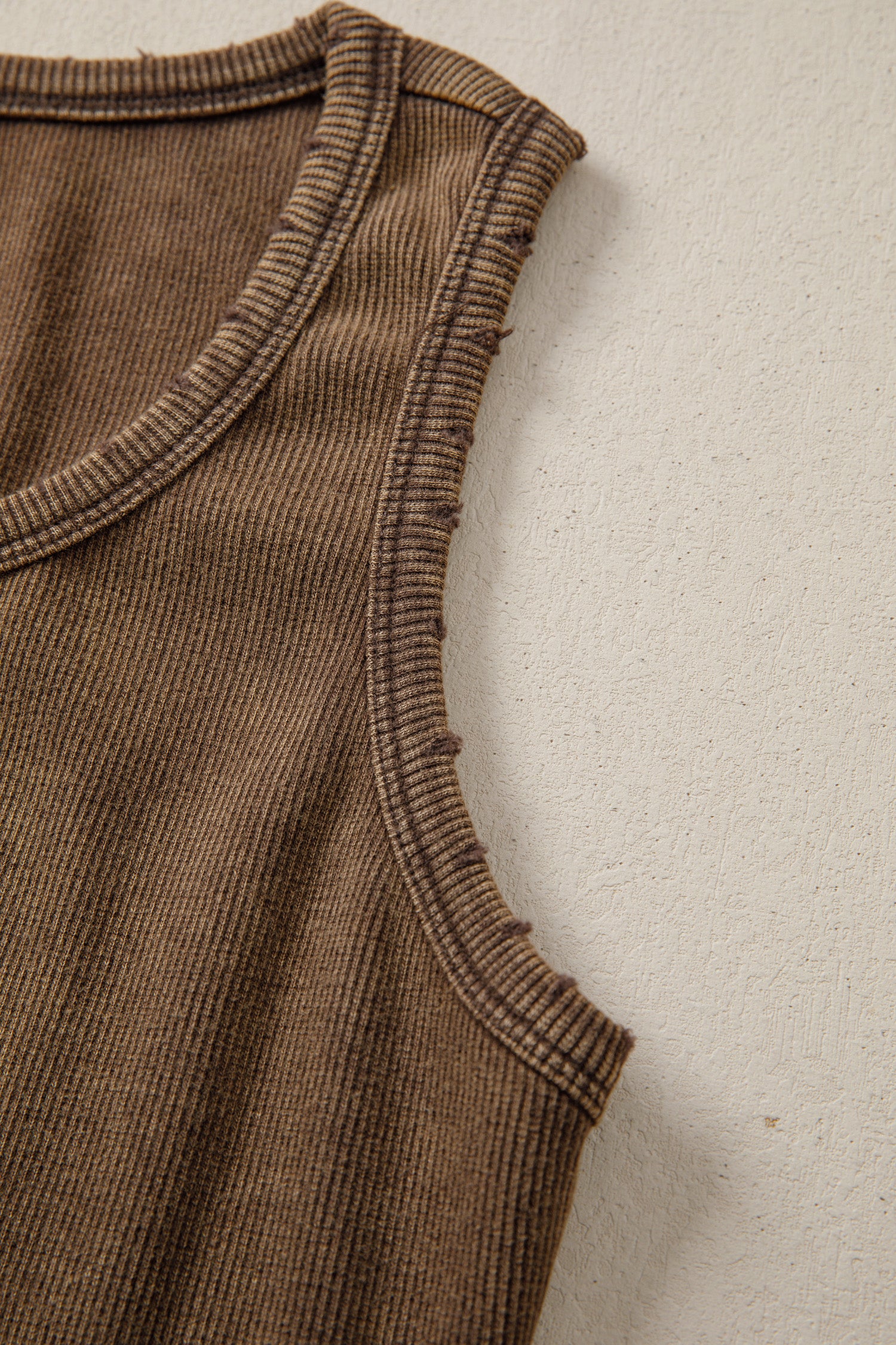 Coffee Mineral Wash Tank Top