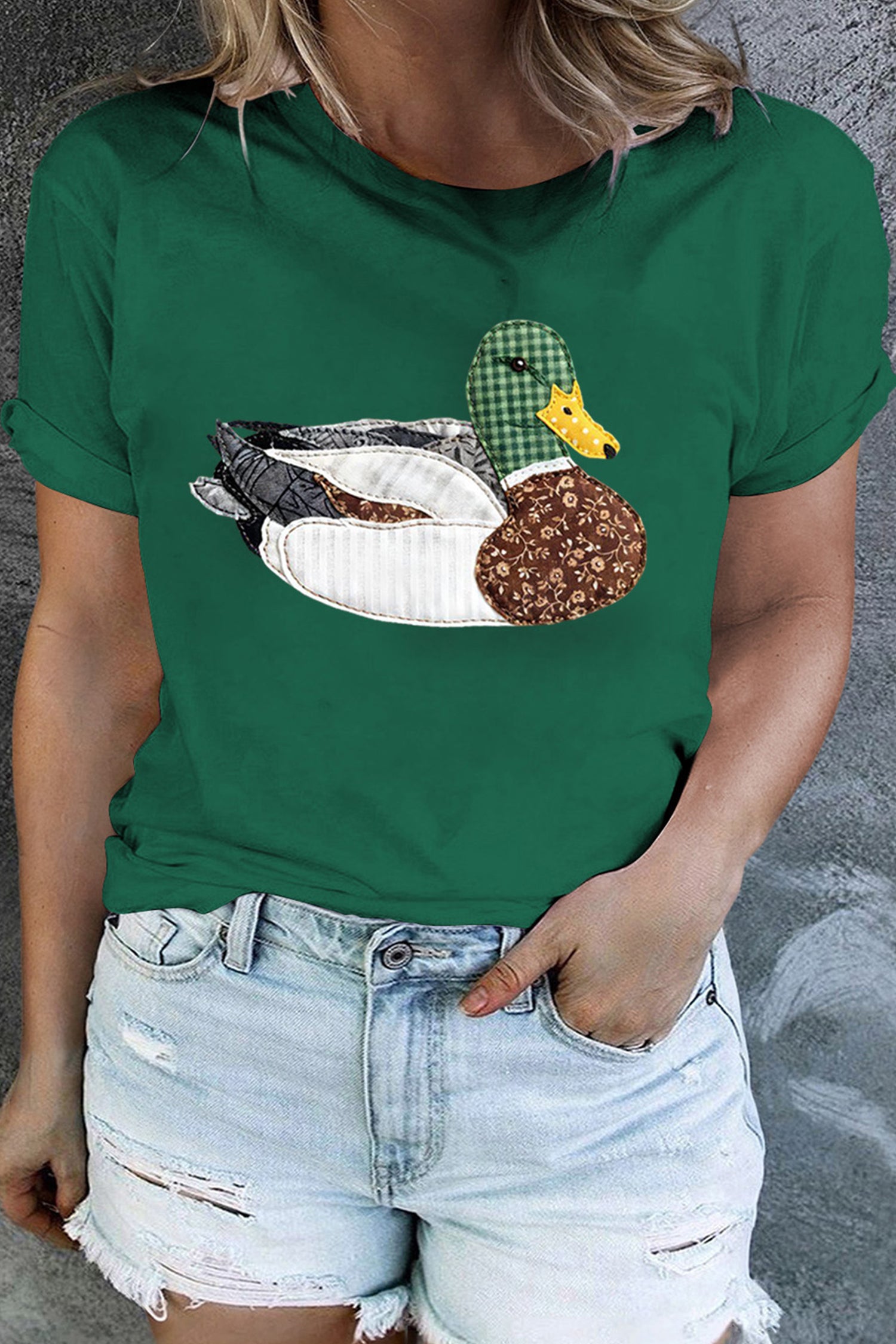Dark Green Mallard Duck Plus Size Tee