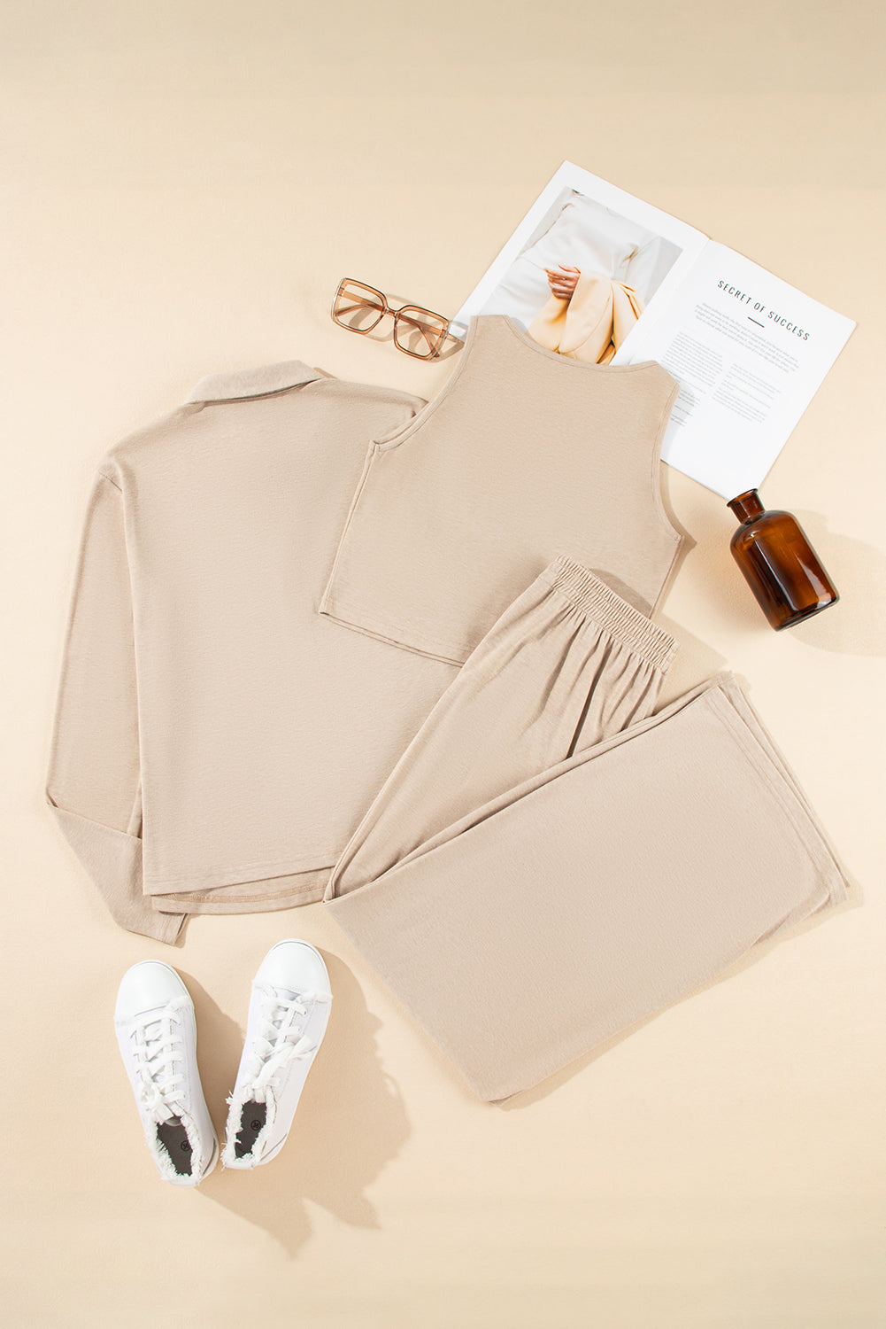 Oatmeal Knit Lounge Set