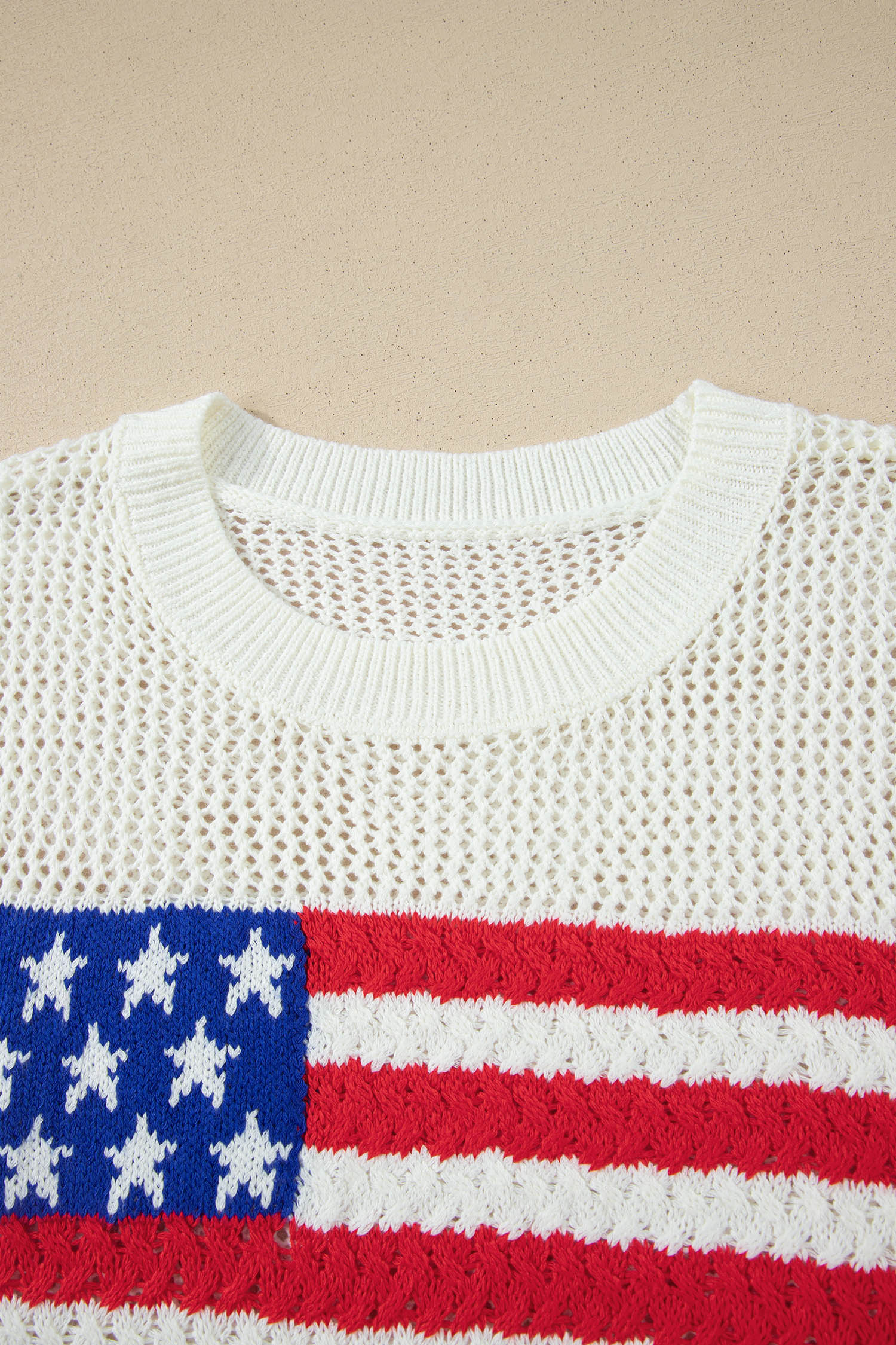 White Flag Graphic Sweater Top