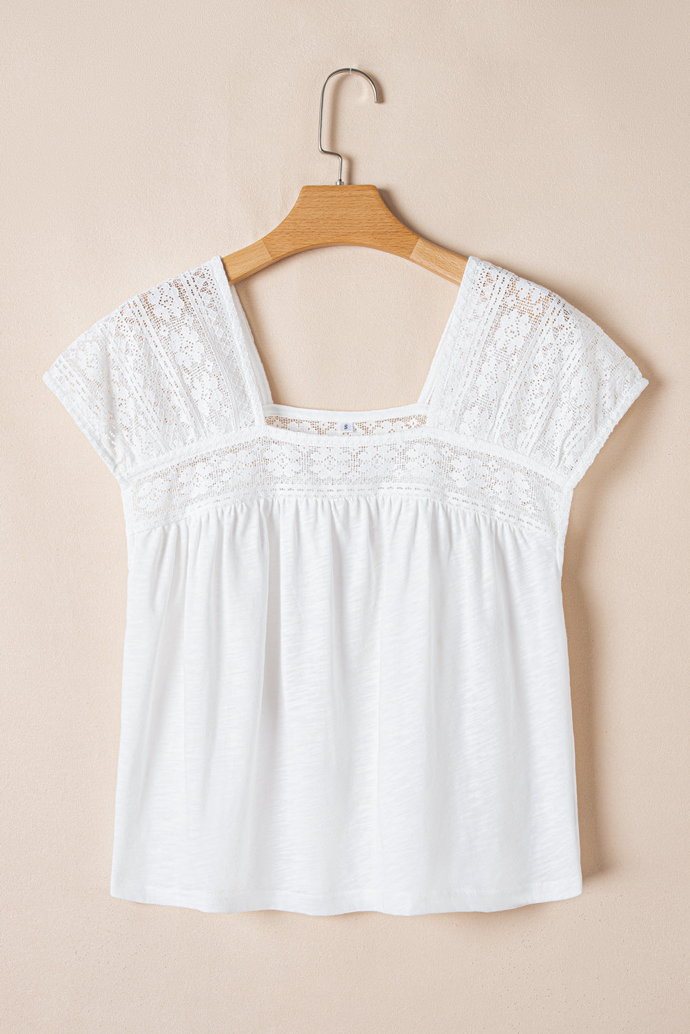 White Lace Patchwork Blouse