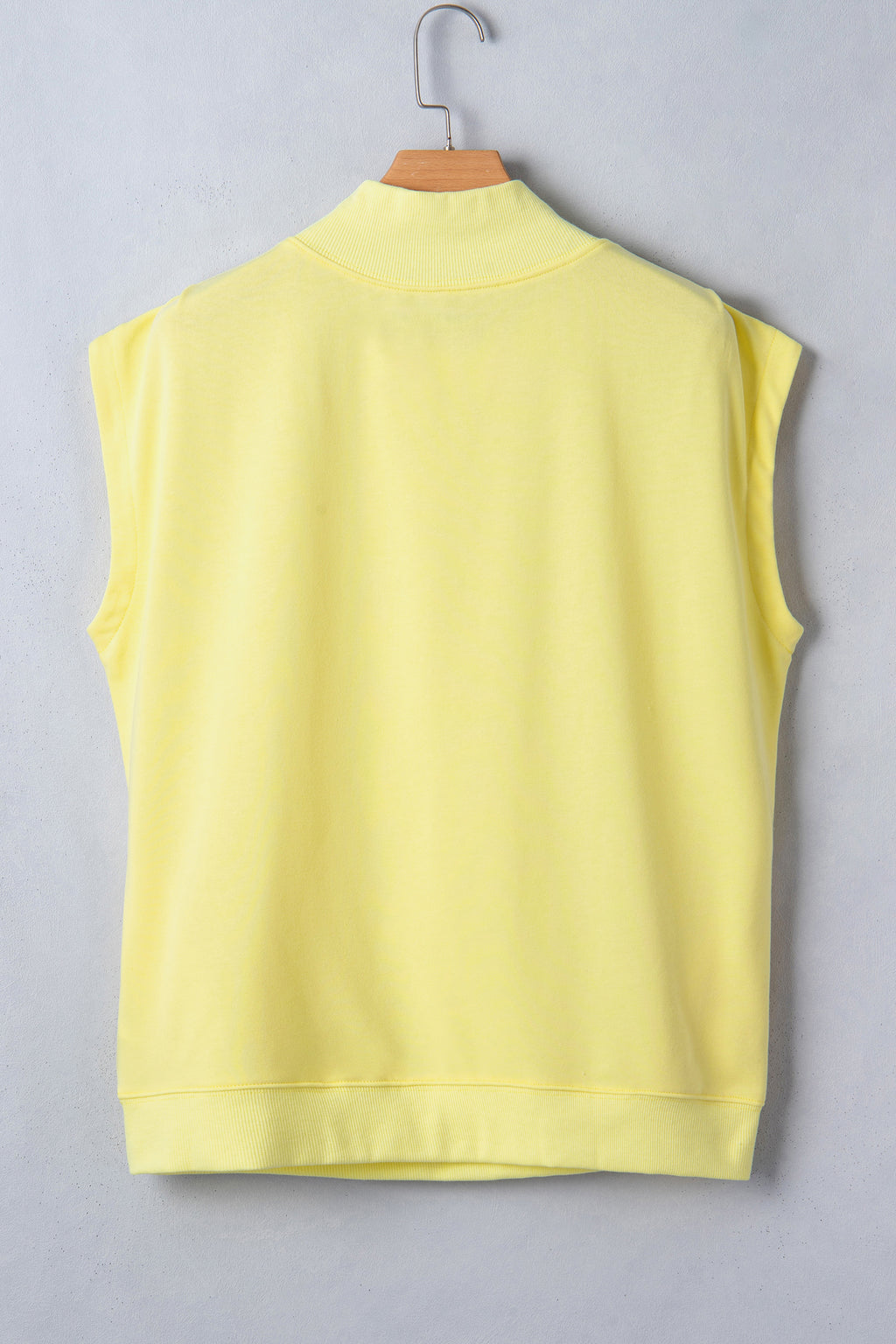 Yellow High Neck Cap Sleeve Top