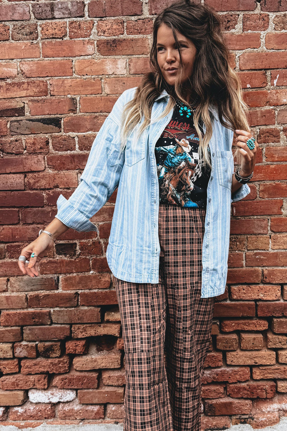 Blue Stripe Denim Shirt