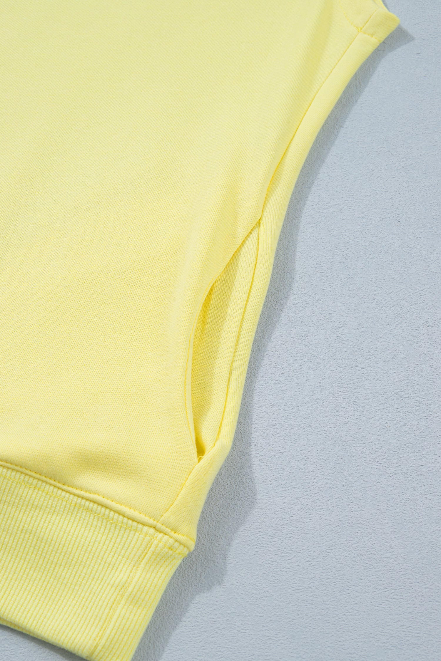 Yellow High Neck Cap Sleeve Top