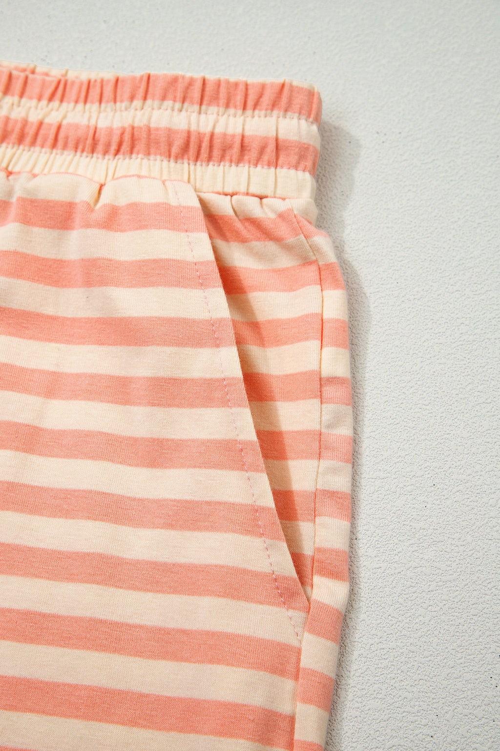 Pink Stripe Plus Size Summer Set