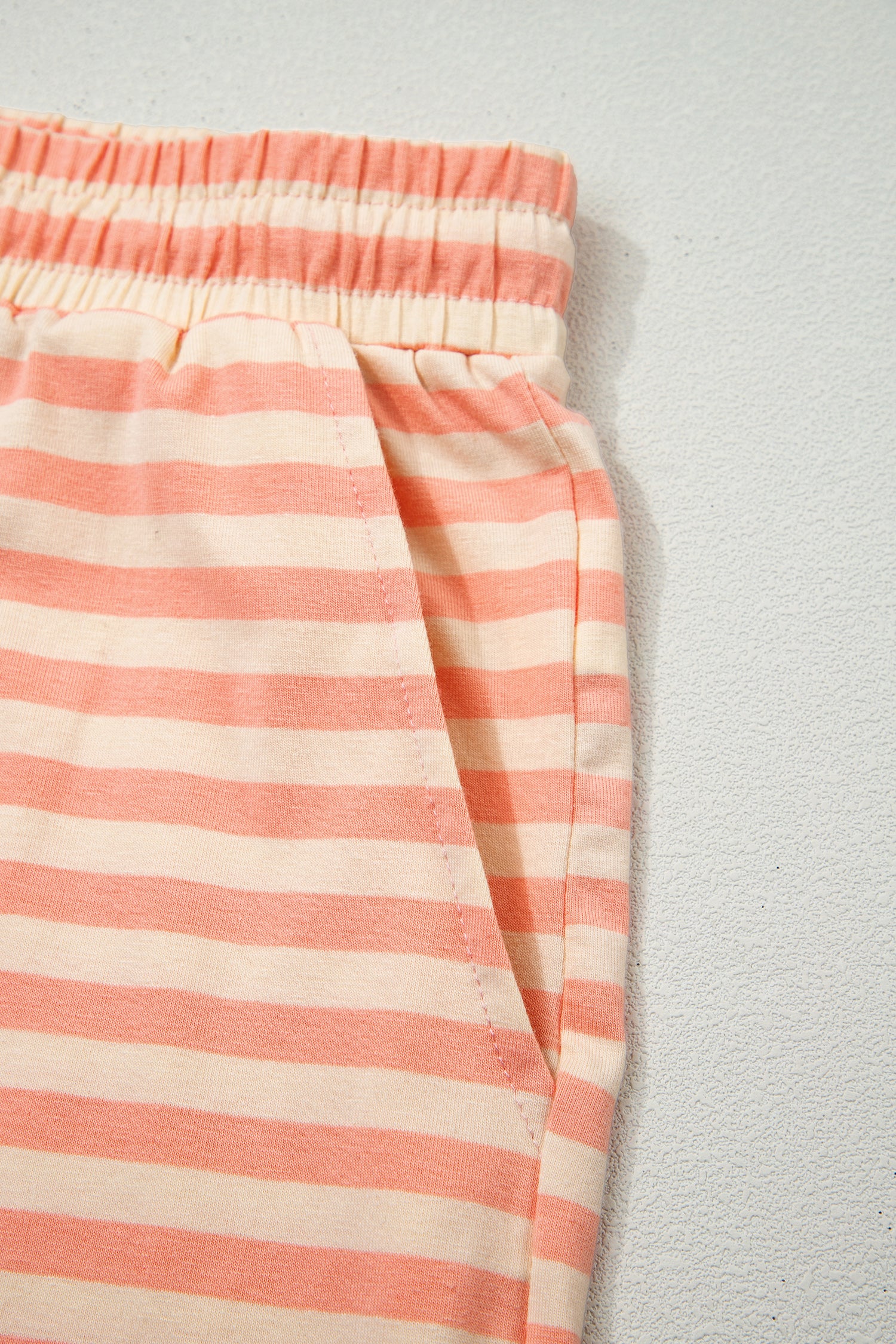 Pink Stripe Plus Size Summer Set