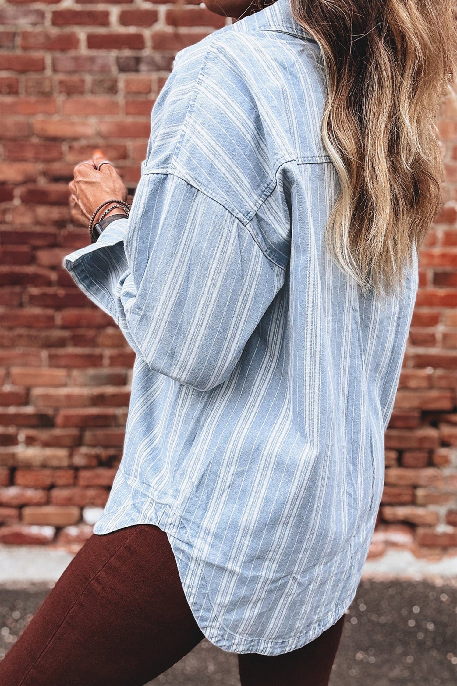 Blue Stripe Denim Shirt