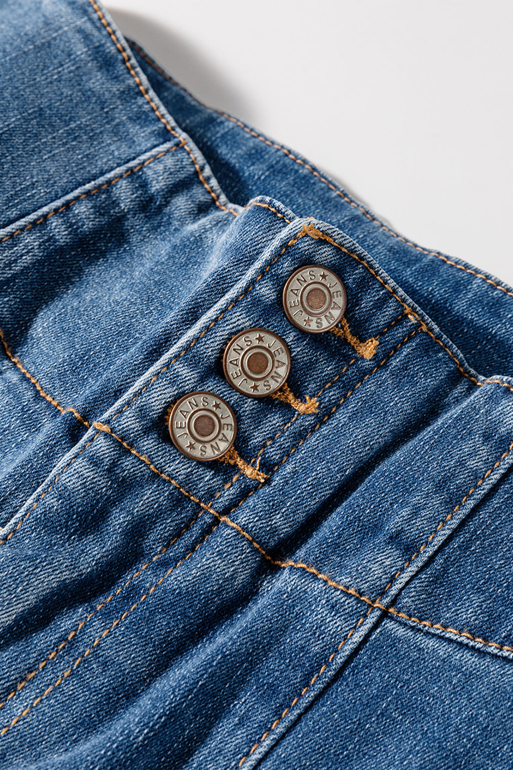 Sail Blue Raw Hem Flare Jeans