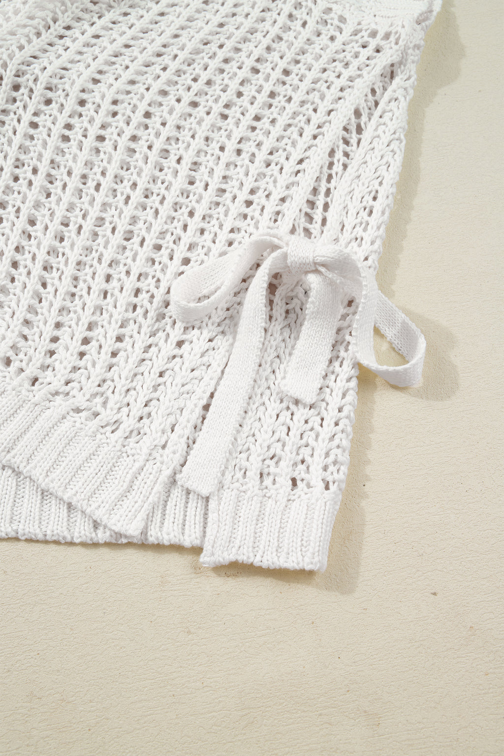 White Plus Size Bow Tie Sweater