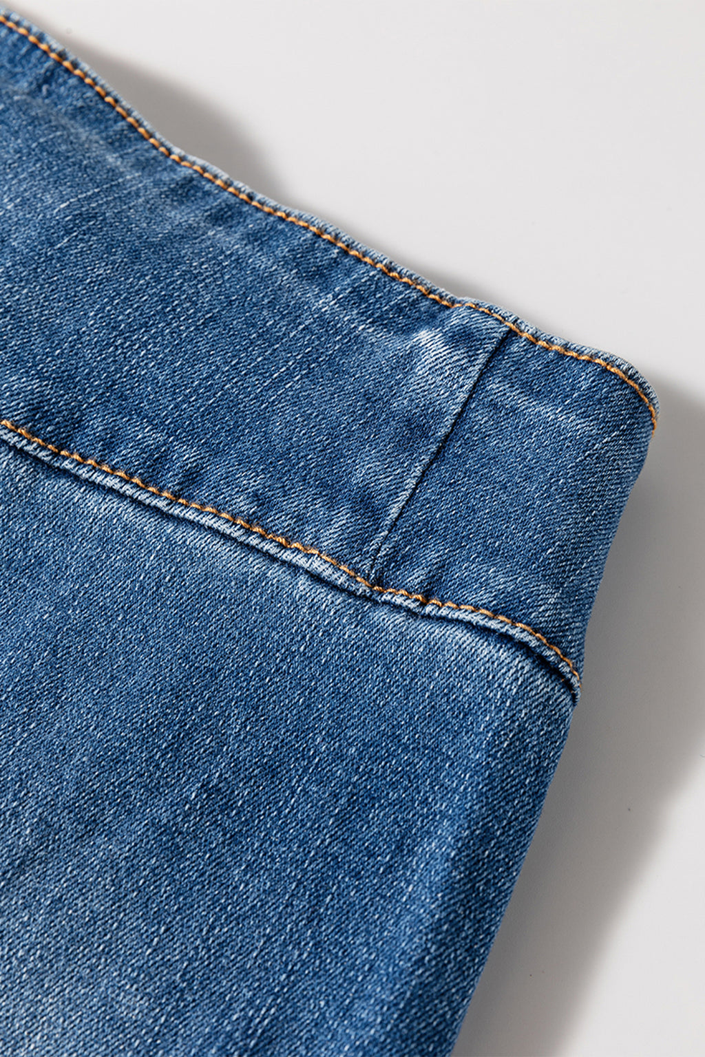 Sail Blue Raw Hem Flare Jeans
