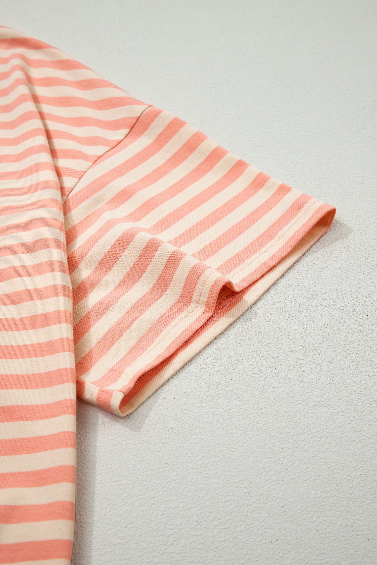 Pink Stripe Plus Size Summer Set
