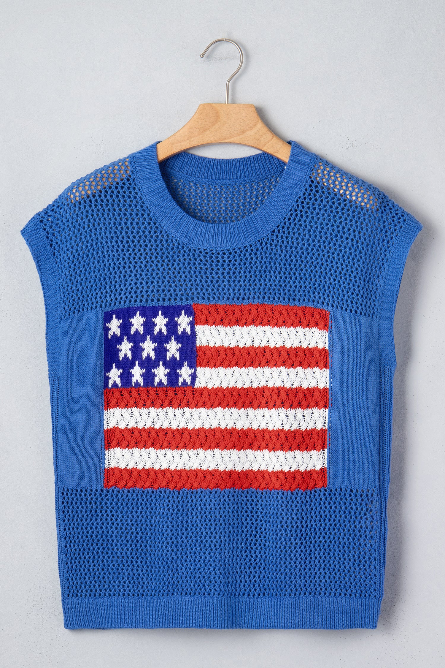 Sky Blue Flag Sweater Top