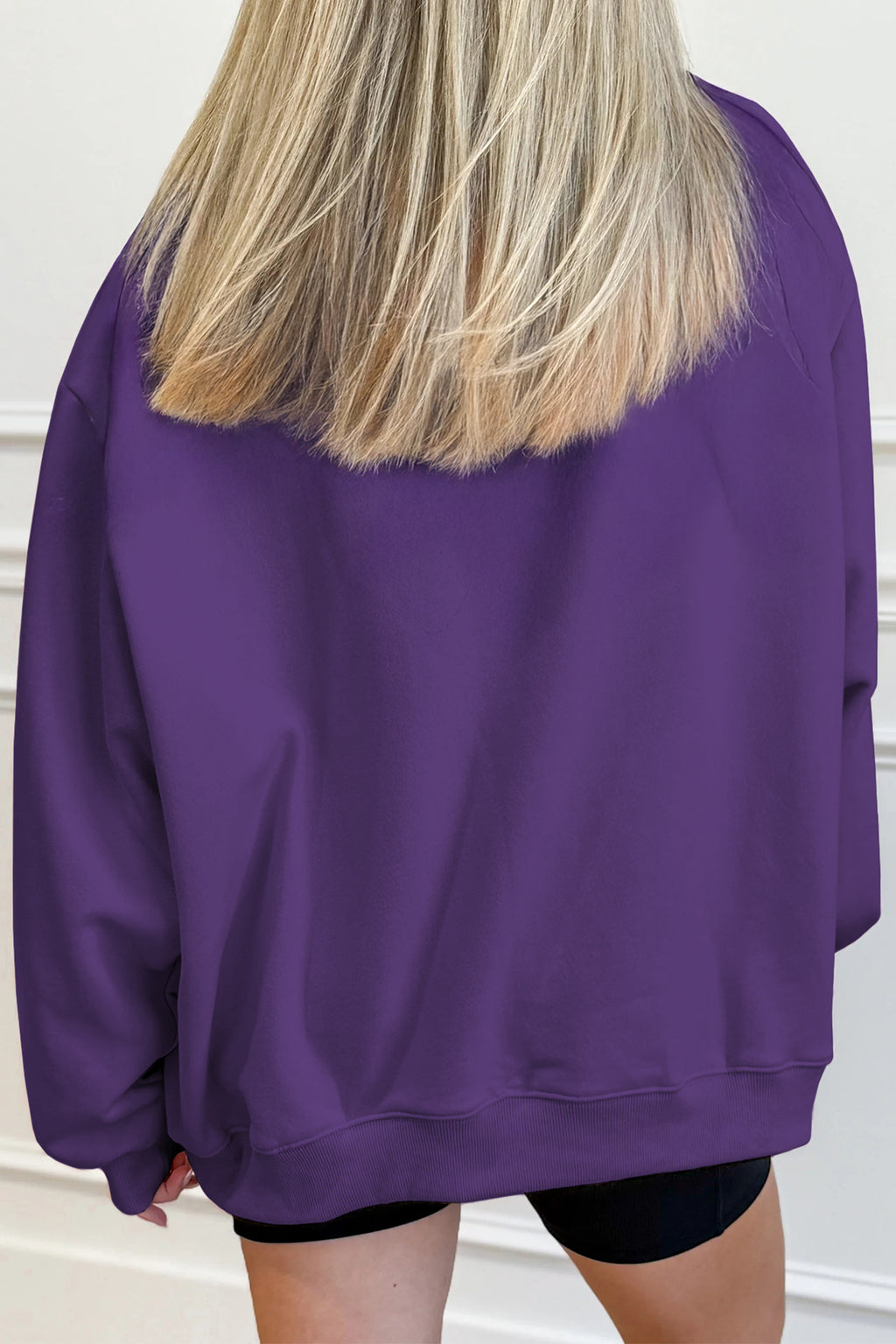 Purple Mock Neck Sweatshirt